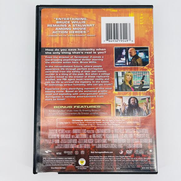 Surrogates with Bruce Willis Action Movie DVD - Good Used Condition - Picture 10 of 10